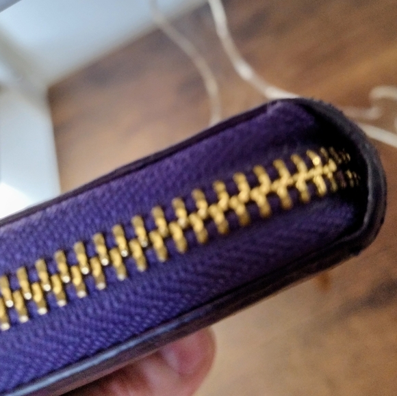 Tory Burch Purple Leather Wallet - Picture 8 of 10
